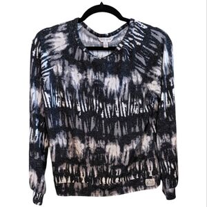 ⭐Lucky Brand Youth Black Tie Dye Long Sleeve Tee Size L (14-16) EUC